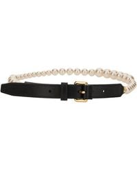 Moschino - Belt With Pearl Adornments - Lyst