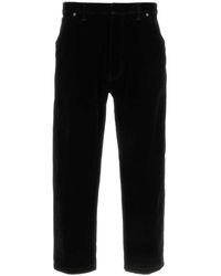Prada - Black Velvet Denim Pant - Lyst