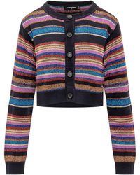 DSquared² - Striped Cardigan - Lyst