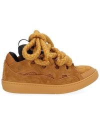 Lanvin - Solid Curb Sneakers - Lyst