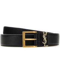Saint Laurent - Solid Buckle Belt - Lyst