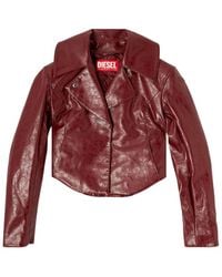 DIESEL - Faux Leather Jacket - Lyst