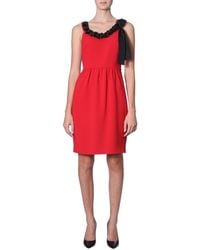 Moschino - Round Neck Knee Length Dress - Lyst