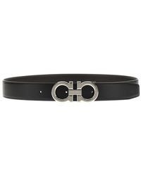 Ferragamo - Gancini Solid Reversible Belt - Lyst