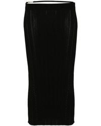 Jacquemus - Lamb Leather Midi Skirt - Lyst