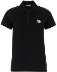 Moncler - Logo Shirt Collar Polo - Lyst