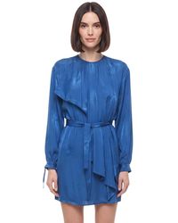 Stella McCartney - Textured Round Neck Mini Dress - Lyst