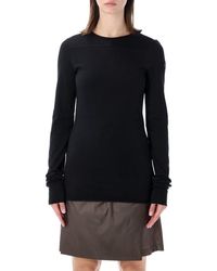 Moncler - Solid Round Neck T-Shirt - Lyst