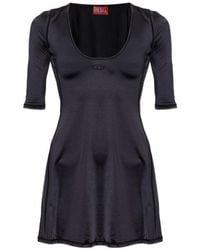 DIESEL - Scoop Neck Mini Dress - Lyst