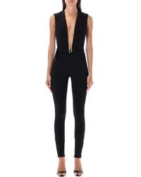 DSquared² - Solid V Neck Jumpsuit - Lyst