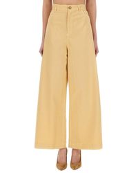 Alysi - Wide Fit Flat Front Pants - Lyst