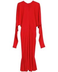 Jacquemus - Solid Round Neck Midi Dress - Lyst