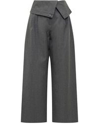 JW Anderson - Wide Leg Flat Front Pants - Lyst