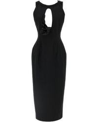 Magda Butrym - Wool Sheath Dress With Front Cut-Out - Lyst