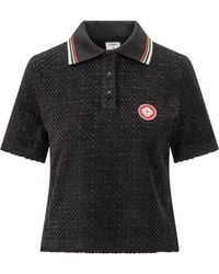 CASABLANCA - Logo Shirt Collar Polo - Lyst