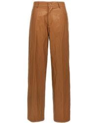Nude - Leather-Effect Pants - Lyst