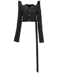 Rick Owens - Solid V Neck Jacket - Lyst