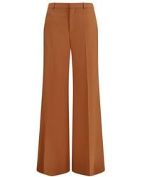 Chloé - Flared Flat Front Pants - Lyst