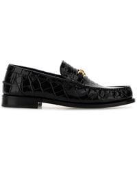 Versace - Loafer Coin Crocco Print - Lyst