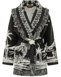 Alanui - Graphic Shawl Neck Sweater - Lyst