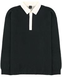 BOSS - Dark Solid Shirt Collar Polo - Lyst