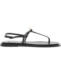 TOTEME - T-Strap Leather Sandals - Lyst