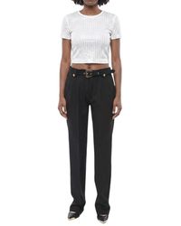 Versace - Straight Flat Front Pants - Lyst