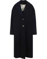 Golden Goose - Dark Wool Cocoon Coat - Lyst