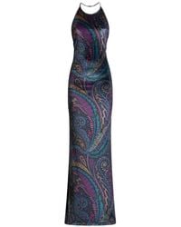 Etro - Long Dress With Paisley Print - Lyst