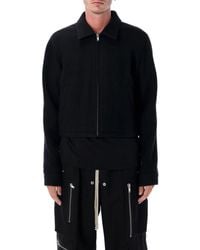 Rick Owens - Wool Cropped Jacket With Zip - Lyst