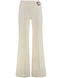 Versace Jeans Couture - Flared Flat Front Pant - Lyst
