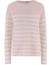 Bruno Manetti - Light Stripes Crew Neck Sweater - Lyst
