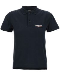 Balenciaga - Logo-Embroidered Piqué Polo Shirt - Lyst