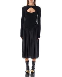 Stella McCartney - Mock Collar Midi Dress - Lyst