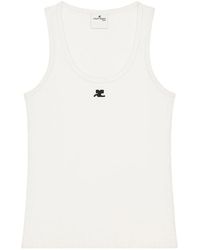 Courreges - Solid Scoop Neck Top - Lyst