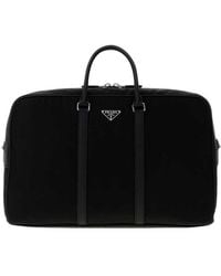 Prada - Logo Large Duffle Bag - Lyst