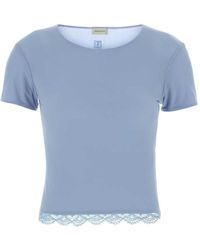 Magda Butrym - Powder Lue Stretch Cupro T-Shirt - Lyst