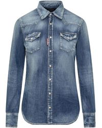 DSquared² - Slim Solid Shirt - Lyst