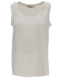 Max Mara - Solid Scoop Neck Top - Lyst