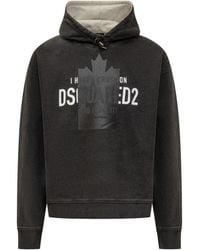 DSquared² - Logo Hood Sweatshirt - Lyst