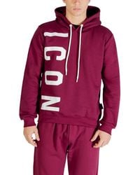ICON DENIM - Logo Print Hoodie - Lyst