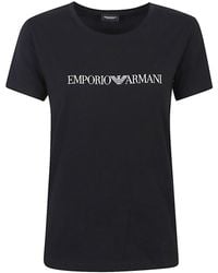 Emporio Armani - Logo Cotton T-Shirt - Lyst