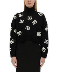 Dolce & Gabbana - Logo Turtle Neck Sweater - Lyst