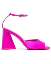 The Attico - Piper Satin Heel Sandals - Lyst