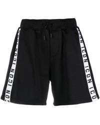 DSquared² - Icon-Stripe Drawstring Shorts - Lyst