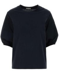 Moncler - Solid Crew Neck T-Shirt - Lyst