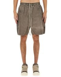 Rick Owens - Drkshdw Zip Frayed Shorts - Lyst