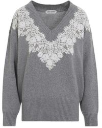 Alberta Ferretti - V Neck Sweater - Lyst