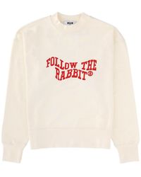MSGM - Graphic Crew Neck Sweatshirt - Lyst
