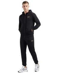 EA7 - Cotton Solid Tracksuit - Lyst